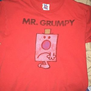 vintage mr. grumpy tee shirt(red)